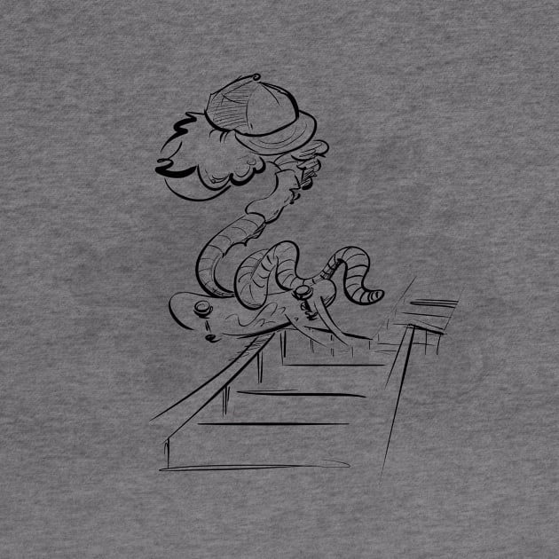 Fuzzy Jumping Earthworm by Jason's Doodles